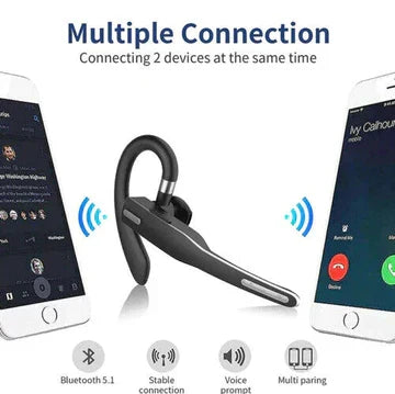Trucker-langaton Bluetooth 5.1 -kuuloke kahdella mikrofonilla ja melunvaimennuksella
