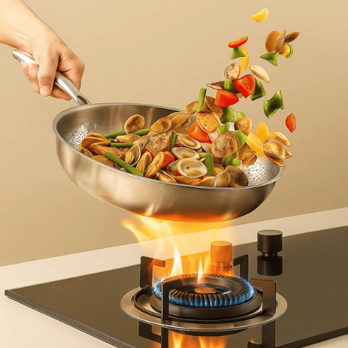 TITAN-PREMIUM-PANNU – laadukas pinnoittamaton titaanipannu kaikille liesityypeille